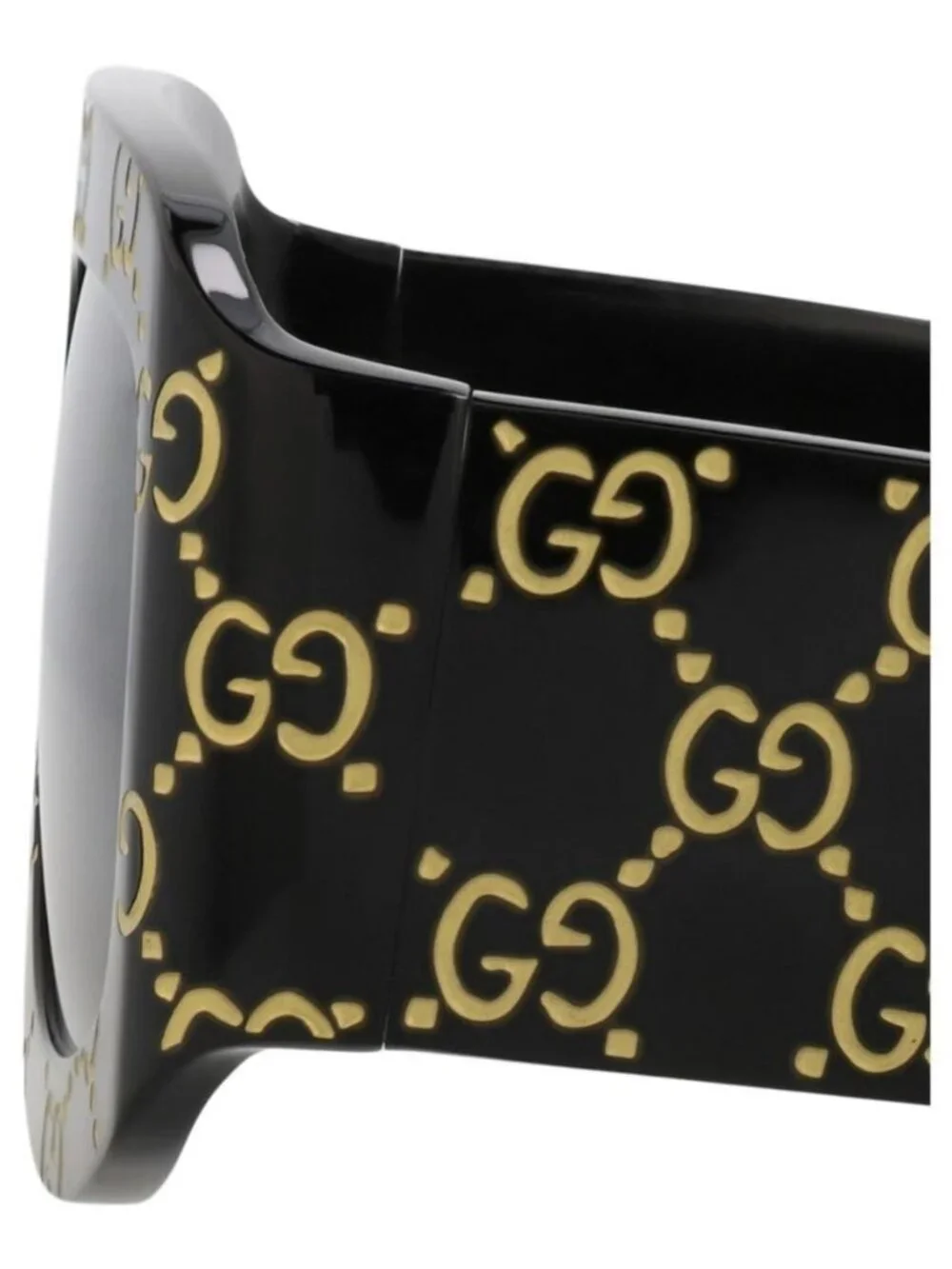 New Gucci Mens Shield/Wrap Black Black Grey Fashion Designer Sunglasses